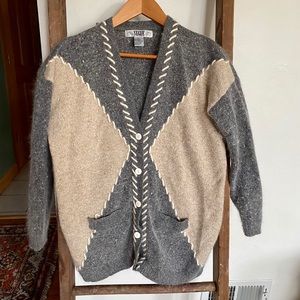 Vintage cardigan super soft silk angora lambswool